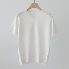 제니트 여성용 기본핏 데일리룩 세로라인 반팔 단미핀턱브이넥 니트 n1866