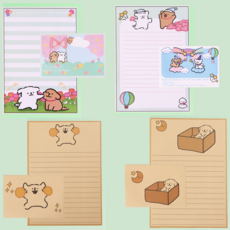 부띠끄38 예쁜 편지지 세트 11종 8p세트, 별빛댕댕이꿈나라