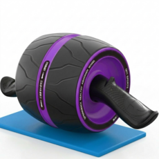 홈트 AB슬라이드 부상방지 오토브레이크 지행건감 자동리바운드 무소음 복근 코어 운동기, 블랙&퍼플, 광폭스틸스프링ab슬라이드