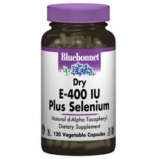 Bluebonnet 維他命E+硒素食膠囊 400IU, 1個, 120 件