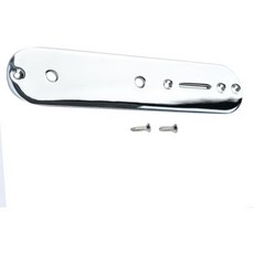 일렉 기타 부품 파츠 텔레 일렉트릭 컨트롤 플레이트 스테인리스 스틸 투 노브 홀 직경 7mm 포트 대부분의 텔레캐스터 교체 크롬과 호환됨, Chrome