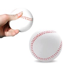 WIDE VIEW 9公分PU訓練用軟式棒球6入組(樂樂棒球 壘球 棒壘球 軟球/0TVBRK), 白色, 1個, 0TVBRK