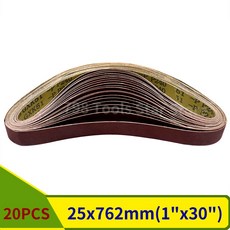 연삭 그릿 1000 25MM 금속 25X762MM 산화물 알루미늄 밴드 샌딩 P40 목재 벨트 20PCS 30