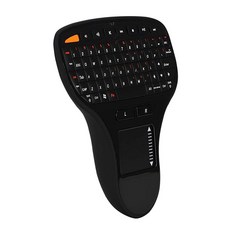 Hilitand 키보드 트랙볼 마우스 및 터치패드가 있는 2 in 1 멀티미디어 TV 박스 노트북 컴퓨터 2000 / 리눅스용 미니 키보드 쿼티 미국 레이아웃, Hilitand 키보드, 트랙볼 마우스 및 터치패드가