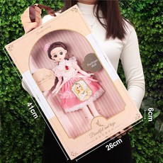 益智家家酒玩具 芭比娃娃禮盒 公主娃娃禮盒 女孩玩具套裝, 【41cm手提禮盒】紅紫娃娃禮盒, 1個