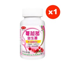 得意人生 蔓越莓益生菌萃取膠囊 60粒 女性呵護 私密平衡, 1個, 1入【蔓越莓益生菌萃取膠囊】60粒