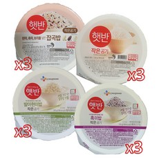 햇반 작은공기 4종 혼합, 12개, 130g