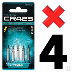 [명인피싱] 낚시 건전지 배터리 CR425 CR435, 4세트