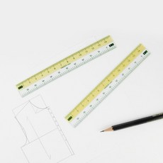 유니크 프리미엄 컬러 그레이딩자 15cm CG-001, 1개, 옐로우