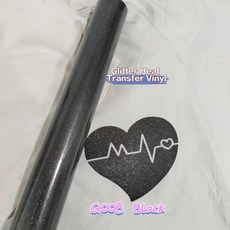 글리터 열전사 비닐 HTV DIY 의류 셔츠용 고탄성 데코 필름 플렉스 포일 플로터, [00] 11.8inx3ft, GLI008