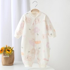 秋冬嬰兒連體棉衣 0-12個月寶寶保暖連體爬服