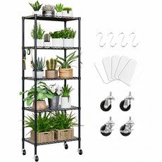 메탈 철제 다용도 수납 선반 모듈 메탈랙 5단 6단-MEFUN, 5단 블랙, 1개