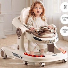 접이식 다기능 보행기 다리 안전한 외출용 휴대 간편 실용적인 실내외 사용 보행 연습용, 1개, 상단-보석 블루-식탁/음악/발판/푸시 핸들