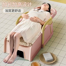 雅親洗頭椅 孕婦洗頭椅 折疊洗頭椅 兒童孕婦洗頭躺椅 家用成人洗頭椅盆, 【竹青綠】送洗頭杯+排水管+洗頭刷,升級硬墊款-成人兒童通用, 1個