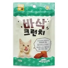 친절한탄씨 아임캣 바삭크런치 가다랑어맛 70g X3개 고양이 간식 고양이비스켓 고양이건식간식, 1개
