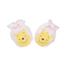 VIVIBABY 小熊維尼超柔紗布手套，寶寶防抓手套，新生兒紗布手套，柔軟透氣，呵護寶寶肌膚