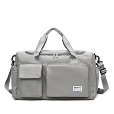 健身包 大容量 旅行包 獨立鞋倉 乾濕分離 瑜伽訓練包 待產包, 灰色, 1個
