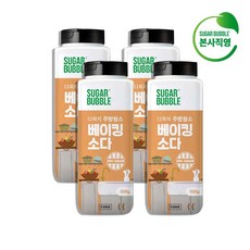슈가버블 100% 단일성분 베이킹소다, 4개, 500g