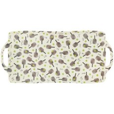 Boston International 손잡이가 달린 장식용 멜라민 서빙 트레이 스몰 40.6cm x 17.8cm(16인치 7인치) 해피 타코_155081, Pickleball