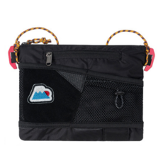 Piccoloo Fuji 可折疊收納超輕尼龍多功能包 折疊包 飲料提袋 旅行小包 出國包 傘繩包, 黑色