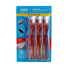애경 2080칫솔 토탈케어 칫솔 4입 미세모 x4개, 4개, 4개입
