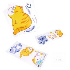 경희의마실 자동차 흠집커버용 고양이 스티커 3p 오토바이꾸미기, 소