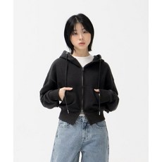 토피 TOFFEE WOMEN W 2WAY 크롭 스웻 후드 집업 BLACK 602075, OS