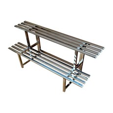 不鏽鋼花架 100cm 可拆卸 防水防鏽, 不鏽鋼色, 2層