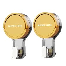 1/2개 흡착식 고리 강력한 진공 힘 흔적 없는 무타공 접착식 욕실 주방 문 뒷면 화장실용, 05 2pcs Yellow