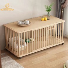 樂吱吱實木貓籠子家用貓櫃室內繁育超大自由空間寵物貓咪籠貓別墅, 單層原木色, 1個