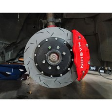 土城輪胎王 世盟 NASHIN N1 小四活塞 卡鉗 302MM 碟盤 紅 HONDA FIT CITY, 1個