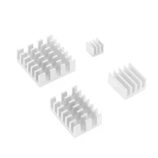 GPUHOLD 칩셋 쿨러 4pcs/5pcs 라즈베리 파이 2/3/4 3B + 방열판 용 알루미늄 라디에이터 키트, 03 AX030-Silvery-4pcs