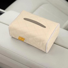 가죽 차량 햇빛 가리개 정리함 대형 티슈 케이스 홀더 뒷좌석 자동차 내부 수납함, 3. Beige, 1개