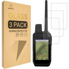 미스터 쉴드 3팩 가민 알파 300 / 300i용 스크린 프로텍터 강화유리 9H 경도를 가진 일본 유리 필름, 1개