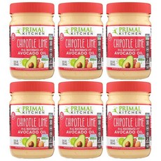 Primal Kitchen Chipotle Lime Mayo made with Avocado Oil 프라이멀 키친 치폴레 라임 아보카도 오일 마요네즈 355ml, 6개