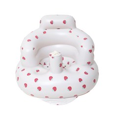 充氣學坐椅 充氣座椅 嬰兒椅 寶寶椅 兒童充氣椅 寶寶學坐椅 嬰兒充氣沙發 洗澡坐椅 幫寶椅 椅子 充氣椅, 草莓