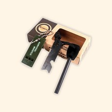 수담스토어 불붙이는 파이어 스타터 캠핑 호각 마그네슘 부싯돌 10.7cm, 1개