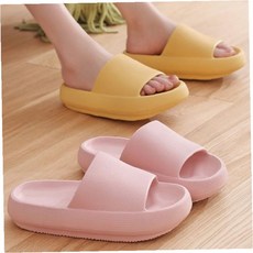 오픈토 통굽 실내 슬리퍼 무소음 바닥 미끄럼 방지 욕실 거실용