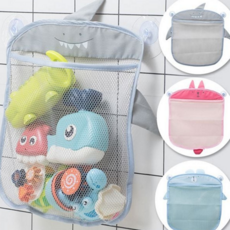 봉바겐 화장실 어린이 장난감정리망 아기 욕실용품 정리 물빠짐 수납망 목욕 메쉬 포켓, 블루 베어, 블루 베어, 1개