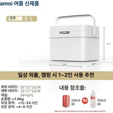 소형냉동고 음식물 쓰레기 서랍형 가전 자취 기숙사 작은, 기본 모델명/품번, 화이트 보온 박스 6L