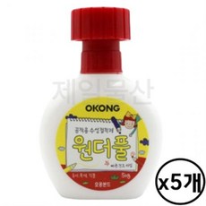 오공 원더풀 5개 구 무독이 친환경 접착제 공작용 종이