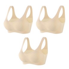 AROEREV 심리스 노와이어 스포츠 브라 여자 빅 사이즈 3P