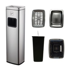 팩토리얼 83CM 대용량 사각 스테인리스 업소용 재떨이 쓰레기통 대형, 1개, 스텐