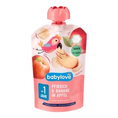 dm 베이비러브 이유식 파우치 복숭아 바나나 사과 100g