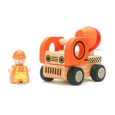 원목 중장비 레미콘 유아 목재 건설차 역할놀이 완구
