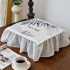 프린터기 먼지 덮개 레이스 커버 복사기 보호 덮개 천, 길이 38폭 35높이 18cm, 회색 잎