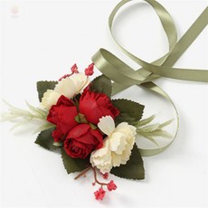 육프로컬렉션 꽃팔찌 레드 레드장미조화
