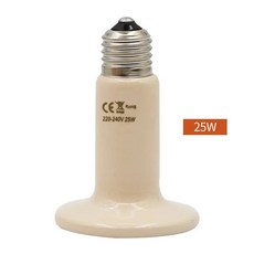 발열전구 온열 열등 1pc 반려동물 파충류 난방 램프 220V 원적외선 세라믹 이미 터 열 25W 50W 75W 100W 150W 200W