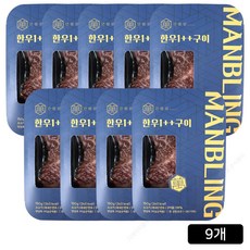 쇼핑엔티 [만블링] 한우 1++ 구이 세트 150g X 9팩 (총1.35kg), 9개