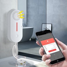 물 감지기 알람 스마트 센서 누출 앱 리모컨이 있는 100dB 지하실 주방 욕실용 무선 탱크 레벨 모니터.1PCS, 1 PCS, 1개